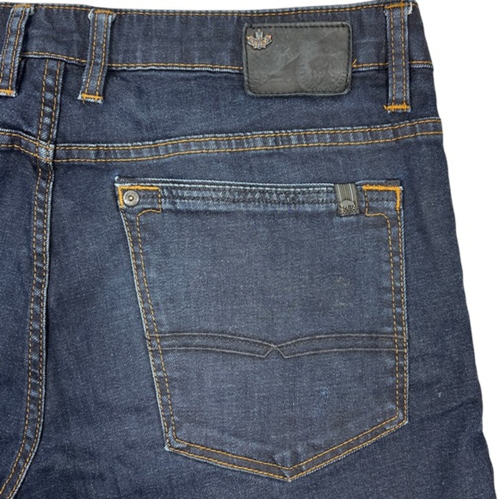 Buffalo Six-X Slim Straight Stretch Jeans Men's 34" (36x30.5) Dark Wash Comfort - Picture 7 of 8